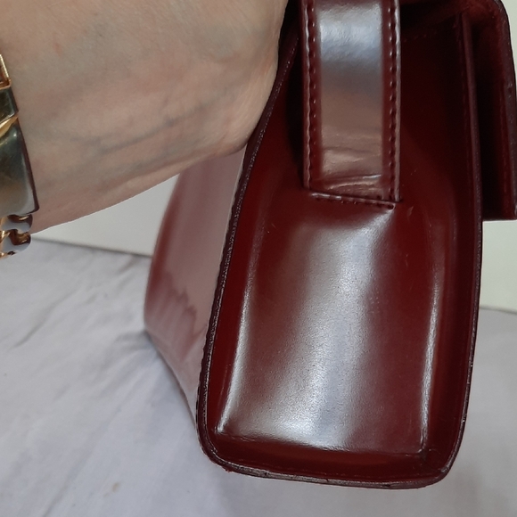 Furla Deep Red Leather Shoulder Bag - Picture 5 of 12